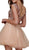 Nox Anabel - Y645 Sequined Bateau Ruffled A-line Dress