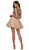 Nox Anabel - Y645 Sequined Bateau Ruffled A-line Dress