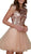 Nox Anabel - Y645 Sequined Bateau Ruffled A-line Dress