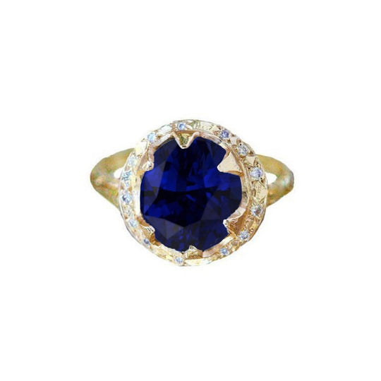 Logan Hollowell - NEW! Queen Diamond and Oval Sapphire Ring