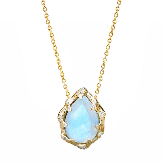 Queen Water Drop Moonstone Necklace