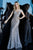 Jovani - 62021 Lace Off-Shoulder Trumpet Dress In Silver