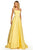 Sherri Hill - 52457 Scoop Strappy Bandeau A Line Dress In Yellow