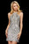 Sherri Hill - 52993 Beaded Halter Fitted Short Dress In Silver