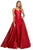 Sherri Hill - 52975 Beaded Lace Organza Dress With Overskirt In Red