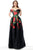 Jovani - 64271 Off-Shoulder Printed Ball Gown In Black and Multi