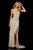 Sherri Hill - 52326 Sexy Beaded Deep Halter V-neck Dress In Neutral and Silver