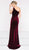 Colors Dress - 2031 Fitted Asymmetrical Dress with Slit in Red