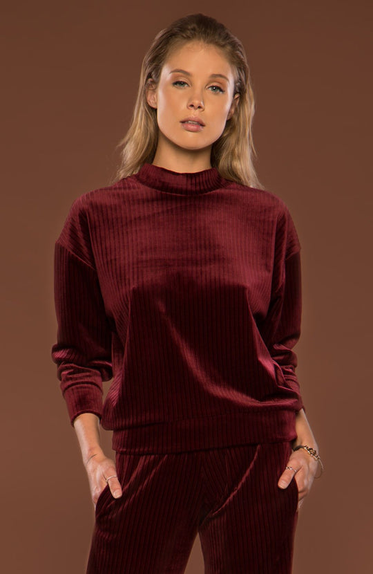 Zaphire Sweater | Black | Burgundy