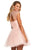Sherri Hill - 53077 Beaded Tulle Short A-line Dress In Pink