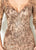 Cameron Blake - 219691 Lace Embroidered V-Neck Dress In Brown