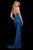 Sherri Hill - 53008 Fully Beaded Sleeveless V Neck Long Evening Dress In Blue