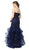 Nox Anabel - A054 Strapless Sweetheart Beaded Lace Tulle Mermaid Dress In Blue