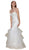 Nox Anabel - A054 Strapless Sweetheart Beaded Lace Tulle Mermaid Dress In White