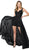 Nox Anabel - A172 Lace Sweetheart Romper With Overskirt In Black