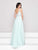 Colors Dress - 1916 Plunging Sweetheart Chiffon A-Line Gown in Green