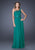 La Femme - 19148 Embellished One Shoulder A-line Dress In Black and Neutral