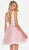 Ashley Lauren - 4180 Deep V-neck Glitter Tulle A-line Dress In Pink