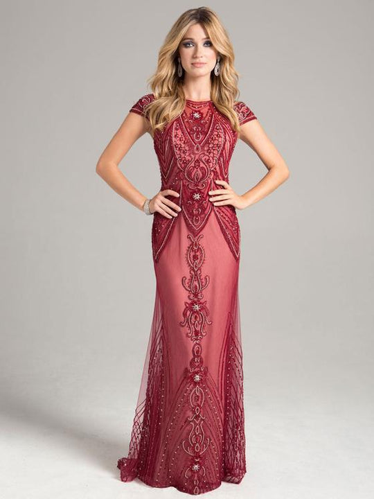 LARA DRESSES -  DRESS IN NUDE RED 32965