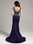 Lara Dresses - Gorgeous Illusion Neck Sheer A-Line Gown 32839 in Blue
