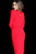 Jovani - 3059 Ruched Plunging V-Neck Cocktail Dress In Red