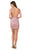 Nox Anabel - A671 Sleeveless Low Scoop Back Fitted Cocktail Dress in Pink