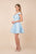 Nox Anabel - A676 Appliqued Off-Shoulder A-Line Dress In Blue