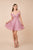 Nox Anabel - A676 Appliqued Off-Shoulder A-Line Dress In Purple