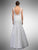 Dancing Queen - A7000 Lace Applique Illusion Bateau Trumpet Gown in White
