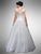Dancing Queen - A7002 Embellished Lace Illusion Bateau Ballgown in White