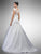 Dancing Queen - A7004 Lace Applique Sweetheart Trumpet Gown in White