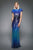 Tadashi Shoji - Walker Short Sleeve Ombre Sequin Gown In Blue