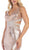 May Queen - RQ7648 Cutout Ornate Sequined High Slit Gown In Pink