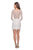 La Femme - 28233 Plunging V-Neck Lace Sheath Dress In White
