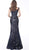 Jovani - 59018 Embellished Scoop Neck Trumpet Dress In Blue