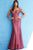 Jovani - 62021 Lace Off-Shoulder Trumpet Dress In Red