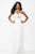 Jovani - JVN30805 Strapless Sweetheart Sheer Lace Bodice Long Gown in White