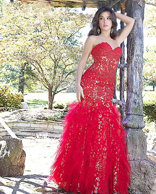 Strapless Sweetheart Corset Mermaid Gown 1531
