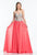 Terani Couture - 151P0385A Sequin Embellished Sweetheart Chiffon Gown in Orange