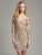 Lara Dresses - Astonishing Cocktail Dress with Gilded Sheers 33271, Gold