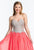 Terani Couture - 151P0385A Sequin Embellished Sweetheart Chiffon Gown in Orange