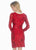 Ashley Lauren - 4122 Fully Beaded Long Sleeve Sheath Cocktail Dress In Red