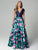 Lara Dresses - 32826 Floral Print Evening Gown - 1 pc Floral In Size 8 Available In Blue And Multi Color