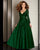 Clarisse - M6205 Long Sleeve Illusion Lace Gown in Green