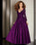 Clarisse - M6205 Long Sleeve Illusion Lace Gown in Purple