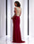 Clarisse - 2729 Illusion Cap Sleeve Sheath Gown in Red