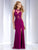 Clarisse - 2503 Embellished Illusion Jewel Sheath Dress in Purple