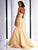 Clarisse - 2851 Bejeweled Mermaid Dress in Gold