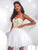 Clarisse - 2840 Gilded Lace A-Line Dress in White