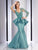 Clarisse - 4701 Floral Applique Mermaid Dress in Green